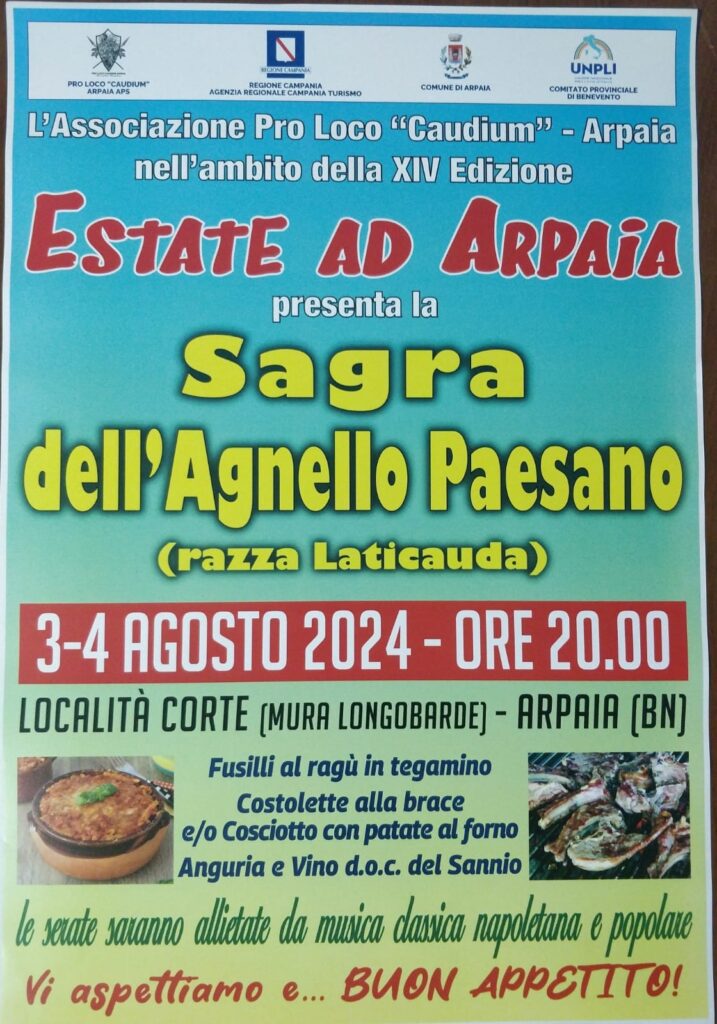 3/4 AGOSTO – SAGRA DELL’AGNELLO PAESANO RAZZA LATICAUDA