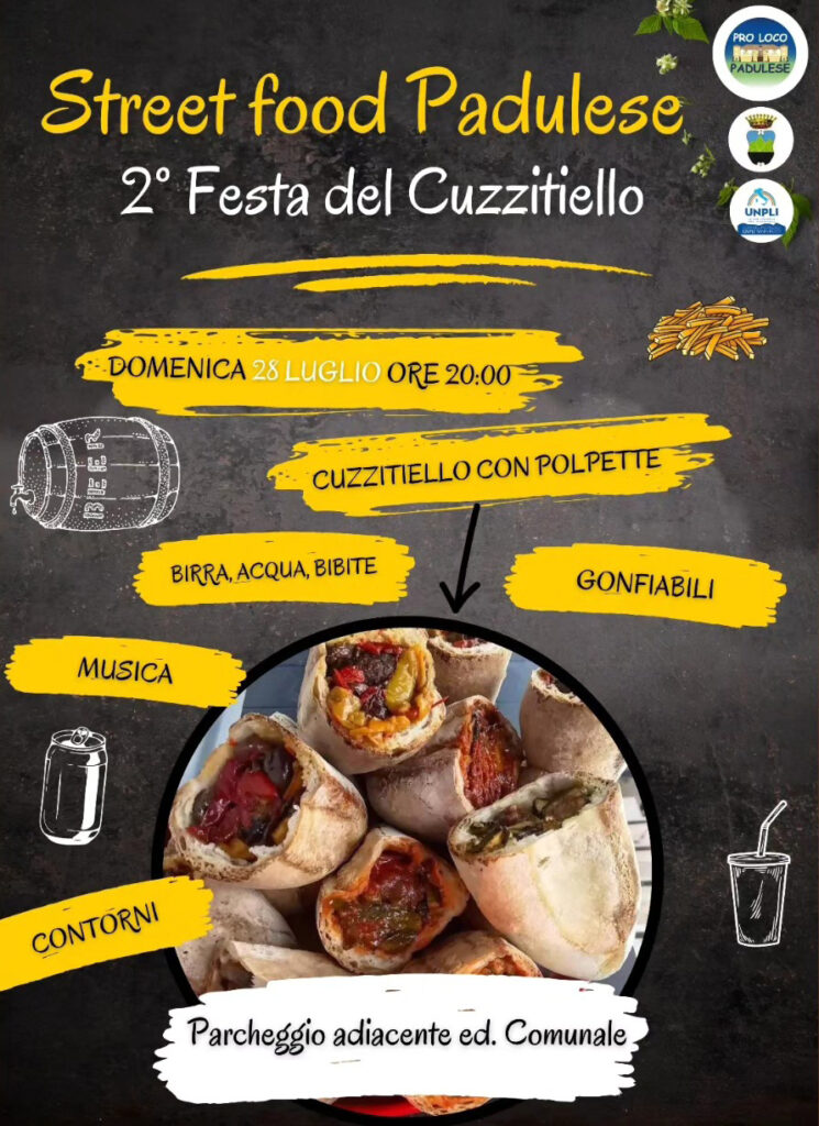 28 LUGLIO – 2a FESTA DEL CUZZITIELLO “STREET FOOD PADULESE”