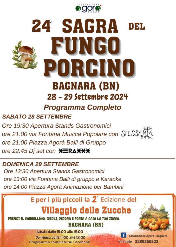 28/29 SETTEMBRE – SAGRA DEL FUNGO PORCINO