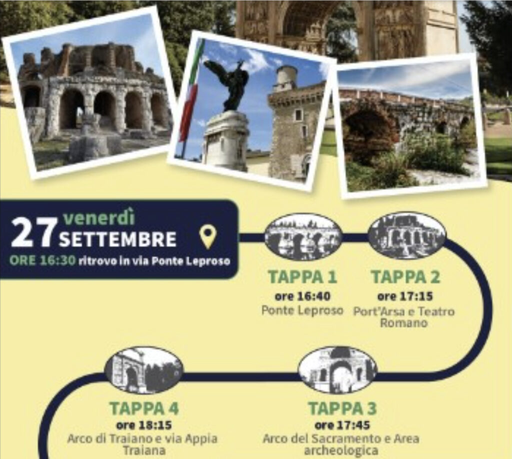 27 SETTEMBRE – PASSEGGIATA CULTURALE ALLA SCOPERTA DELL’APPIA